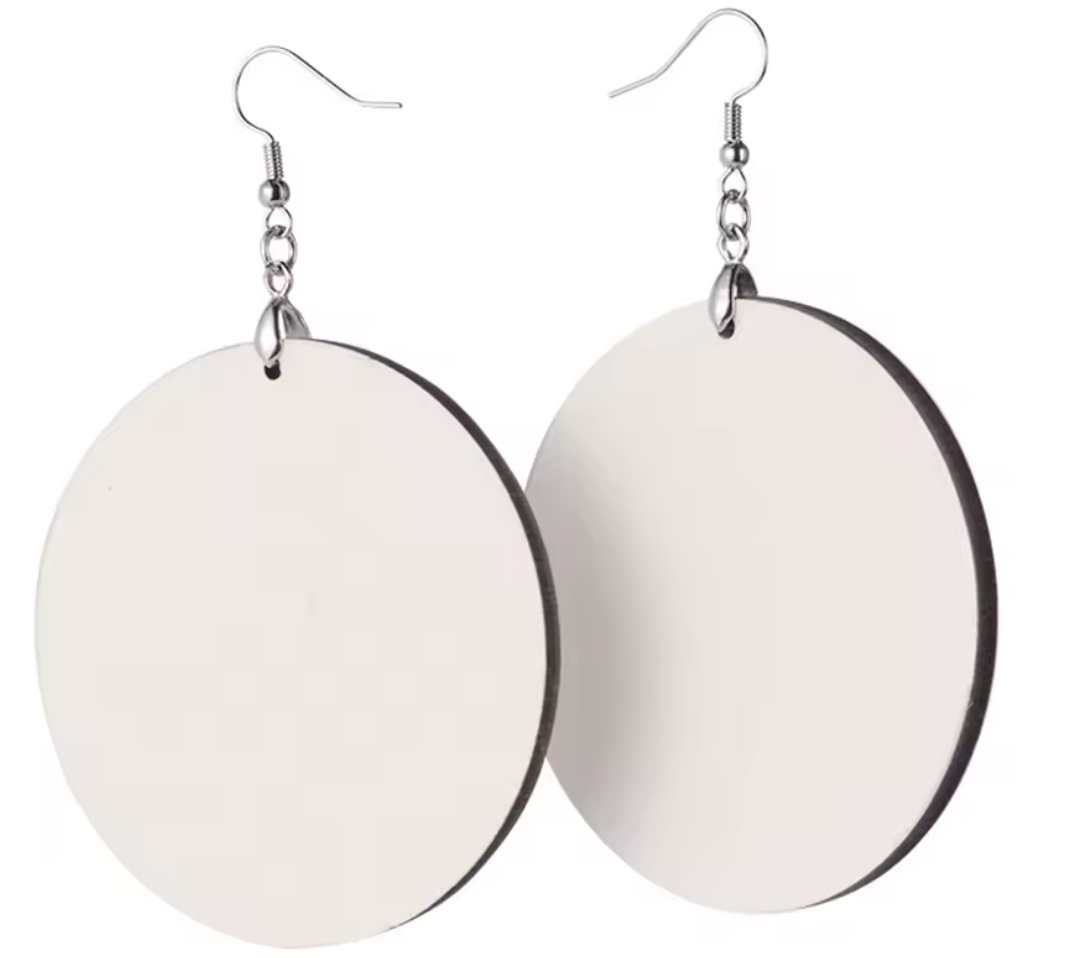 sublimation round earrings