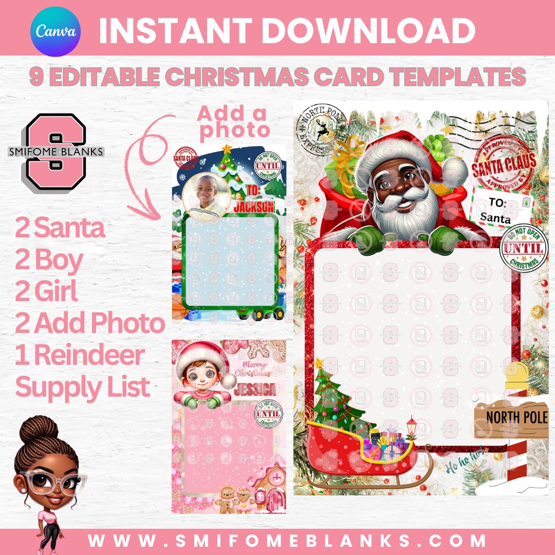 Jumbo Christmas Card Templates