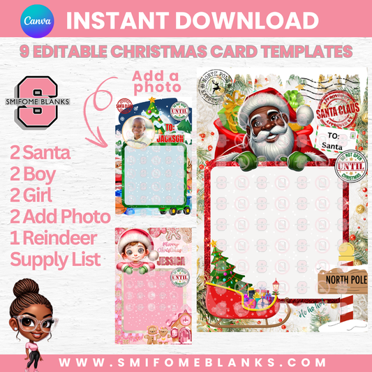 Jumbo Christmas Card Templates